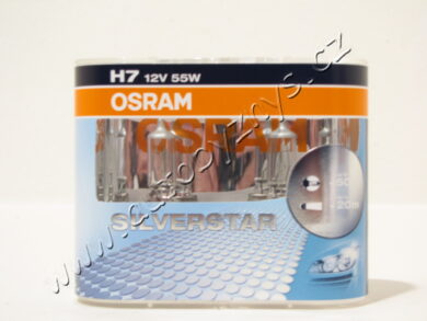 Žárovka 12V H7 55W Px26d Silverstar +50% sada 2ks  OSRAM  (10223)