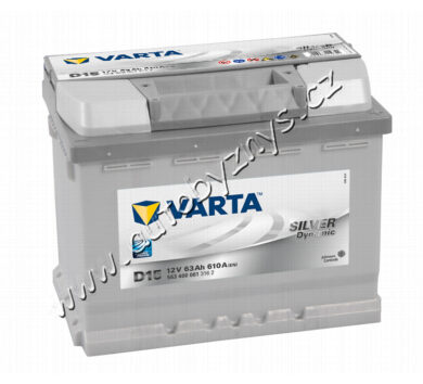 Autobaterie 12V/63Ah 610A VARTA Silver dynamic  ( RP zahrnutý v ceně )  (10347)