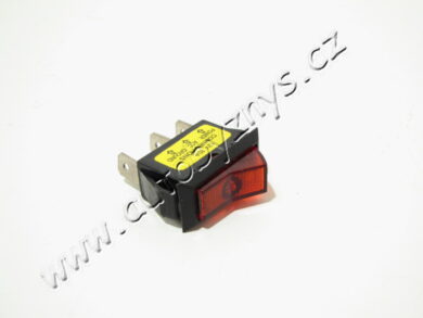 Vypínač kolébkový obdélníkový černý bez kontrolky 14x18mm  (11823)