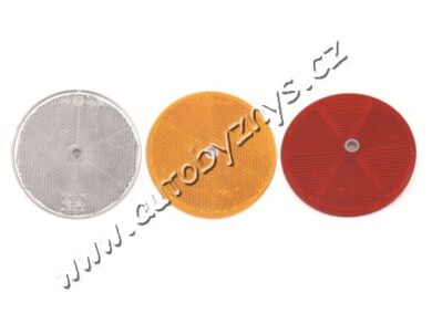 Odrazka s dírou průměr 80mm oranžová 4021005  (1508)