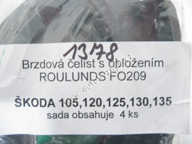 Čelisti brzdové ŠKODA 105/120 FOMAR-sada CZ 4ks 113330141  (1378)