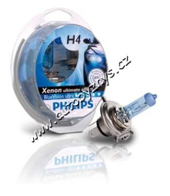Žárovka 12V H4 Philips Blue Vision -Sada 2ks  (3373)