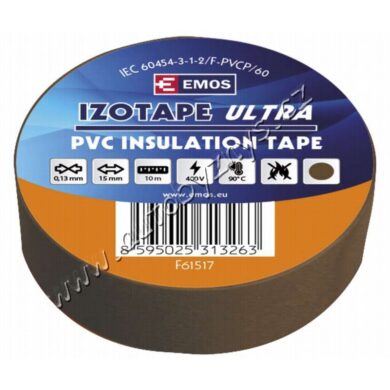 EMOS Izolační páska PVC 15mm / 10m hnědá  (17765)