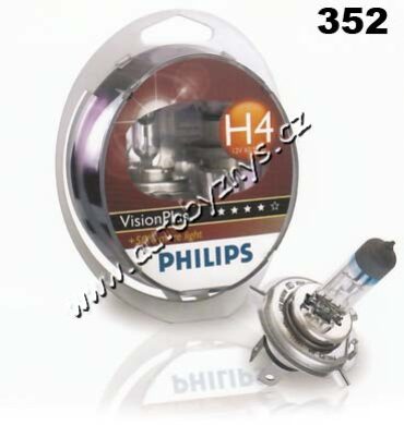 Žárovka 12V H4 60/55W Vision +50% Philips-sada 2ks  (244)
