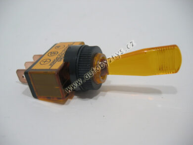 Vypínač páčkový s oranžovou kontrolkou  (2314)