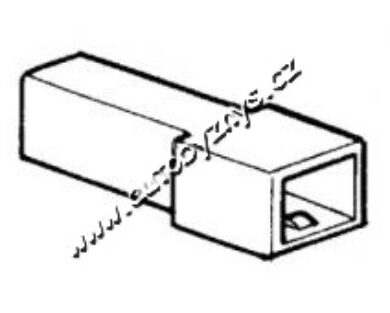 Obal zástrčky s jazýčkem 6,3mm-1 pól  (2092)