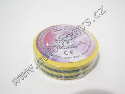 Izolační páska PVC 0,13mm 15x10m žlutozelená