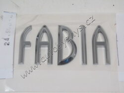 Nápis "FABIA" chromový orig.; 6Y0853687AF739 - SLEVA 24%
