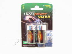 Baterie alkalické 1,5V LUCAS ULTRA DIGITAL LR14 (C malý monočlánek) -sada 2ks