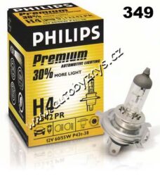 Žárovka 12V H4 +30% 60/55W P43t-Philips