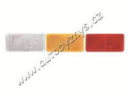 Odrazka červená obdélník 40x90 samolepící - Odrazka hranat, obdelnk samolepc erven 40x90mm
