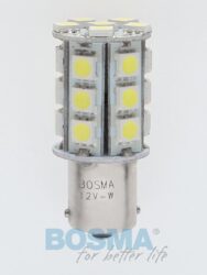 12V Ba15s LED žárovka 24xLED SMD 5050 bílá BOSMA blistr 2ks