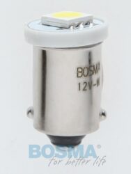 12V Ba9s LED žárovka 1xLED SMD 5050 bílá BOSMA blistr 2ks