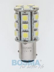 12V BAY15d LED žárovka 24xLED SMD 5050 bílá BOSMA blistr 2ks