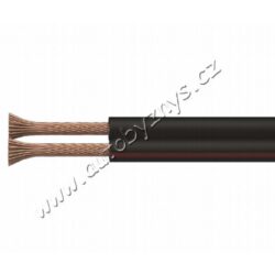 Kabel dvojlinka nestíněná 2x0,75mm černo/rudá, 1m