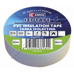 EMOS Izolační páska PVC 19mm / 20m bílá